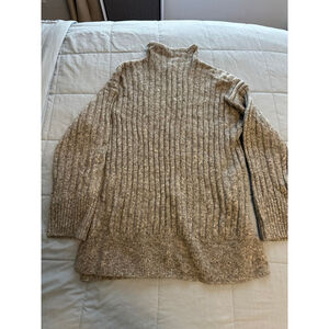 Women's Abercrombie & Fitch Gray Ribbed Turtleneck Sweater L